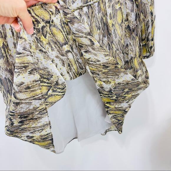 Jenni Kayne Long Sleeve Dress in Grey Multi Snake print Size S - Picture 11 of 14